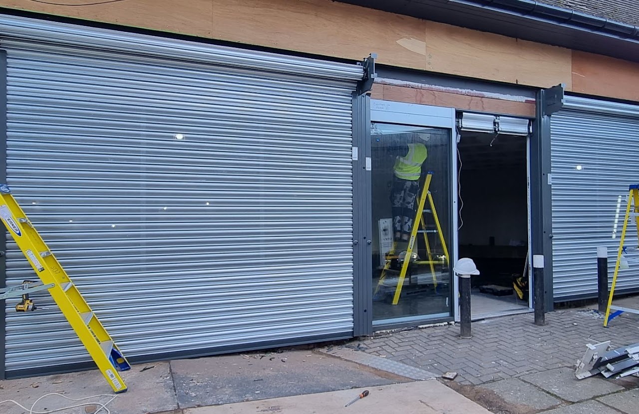 On-site roller shutter and automatic door maintenance and repair works to retail parade