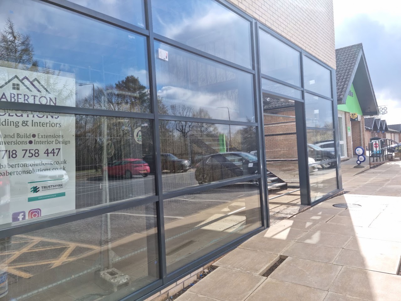 Commercial automatic sliding door installation, Central Belt