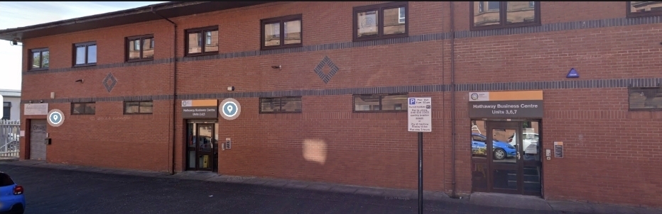Brick-built business centre with twin aluminium glazed entrances