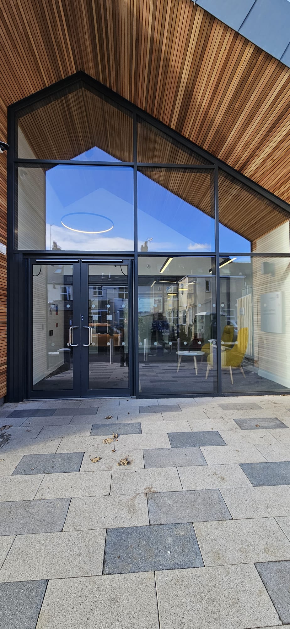 Aluminium shopfront and glazed entrance installed by Complete Door Solutions in Glasgow